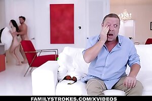FamilyStrokes - Blind Stepdad Can’t See Stepsiblings (Bambi Black) Fucking